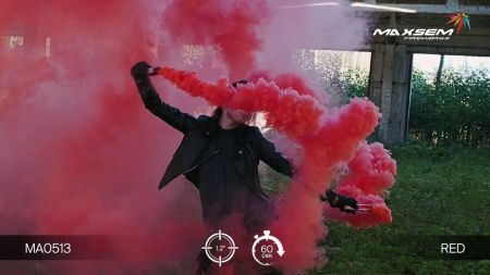 Цветной дым красный, SMOKING FOUNTAIN RED